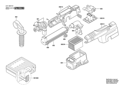 Part Location Diagram of 1619P02020 Bosch Tool SEALING CAP