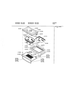 Upper Lower Door Diagram and Parts List for HBL756AUC 00 Bosch Wall Oven