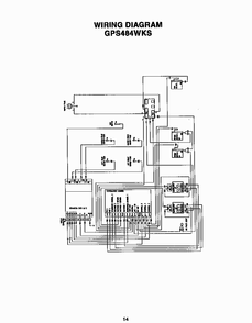 Page 14 Diagram and Parts List for GPS484WKS  Thermador Cooktop