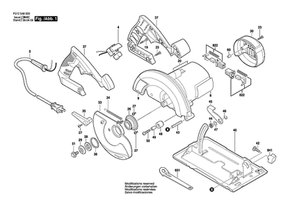 Part Location Diagram of 1619X06891 Bosch Handle