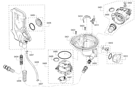 Pump Diagram and Parts List for SHP65TL5UC 02 Bosch Dishwasher