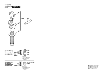 Section 2 Diagram and Parts List for GBH7DE 0611235739 Bosch Hammer Drill