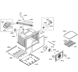 Oven Assy Diagram and Parts List for HES7282U 05 Bosch Range