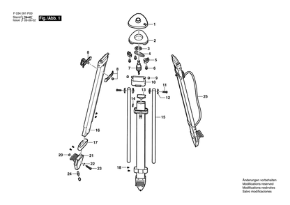 Part Location Diagram of 2610A11385 Bosch Tool HINGE CLAMP$ ORANGE