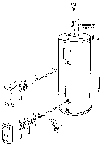 Replacement Parts Diagram and Parts List for 153315120  Kenmore Water Heater