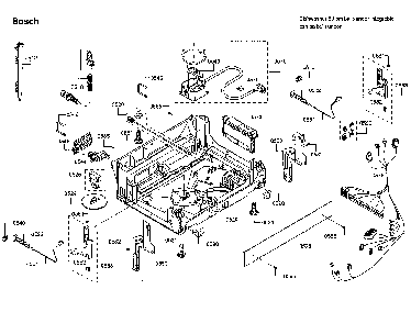 Base Diagram and Parts List for SHX88PW55N 01 Bosch Dishwasher