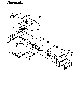Ice Container Diagram and Parts List for TSS48DAW-06  Thermador Refrigerator