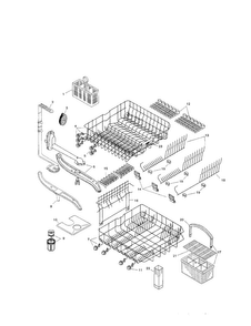 Racks Diagram and Parts List for SHU5315UC 12 Bosch Dishwasher