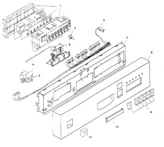 Fascia Panel Diagram and Parts List for SHU5307UC 12 Bosch Dishwasher