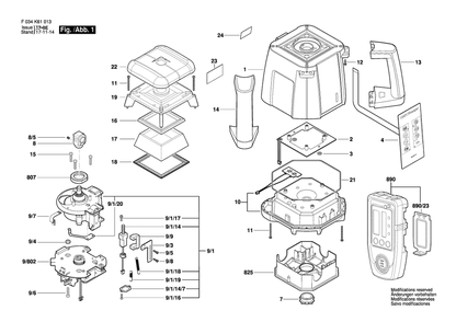 Part Location Diagram of 2610A14922 Bosch Tool HOUSING