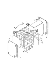Tank Assembly Diagram and Parts List for SHI6805UC 06 Bosch Dishwasher