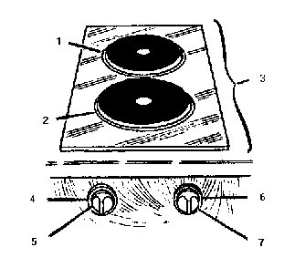 Section 1 Diagram and Parts List for E12MWC  Thermador Cooktop