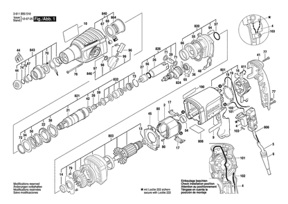 Part Location Diagram of 1619P10473 Bosch Tool LABEL
