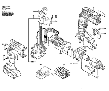 Screwgun Diagram and Parts List for SGH182-01  Bosch Screwdriver