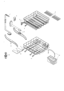 Racks Diagram and Parts List for SHU3016UC 06 Bosch Dishwasher