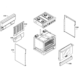 Main Assy Diagram and Parts List for PRD304EG 11 Thermador Range