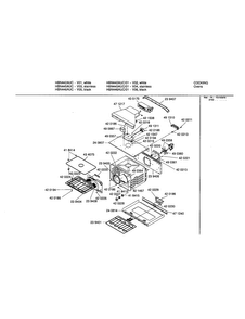 Cavity Diagram and Parts List for HBN446AUC 01 Bosch Wall Oven