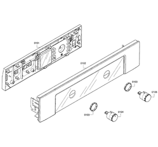 Control Panel Diagram and Parts List for HBN5450UC 06 Bosch Wall Oven