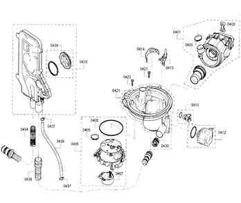 Pump Diagram and Parts List for SHE68T55UC 07 Bosch Dishwasher