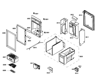 Dispenser Diagram and Parts List for T24ID80NLP 17 Thermador Freezer