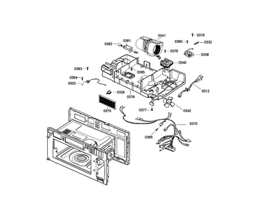 Cable Harness/motor Diagram and Parts List for HMV9303 01 Bosch Microwave