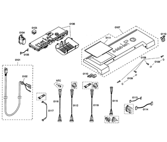 Control Panel Diagram and Parts List for WFMC5301UC 12 Bosch Washer