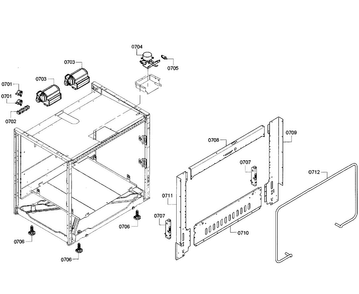 Cabinet Assy Diagram and Parts List for PRD366GHC 04 Thermador Range