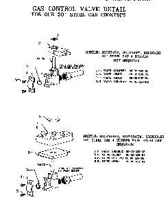 Gas Control Valve Diagram and Parts List for SGCS304RS  Thermador Cooktop