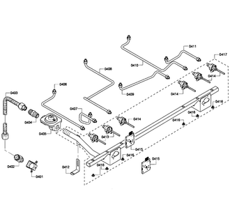 Manifold Assy Diagram and Parts List for PRD366GHU 03 Thermador Range