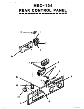 04 - REAR CONTROL PANEL Diagram and Parts List for MSC-224  Bosch 