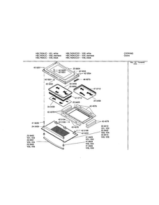 Door Diagram and Parts List for HBL746AUC 01 Bosch Wall Oven
