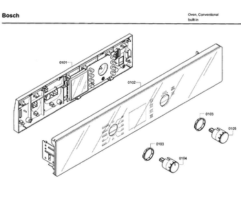 Control Panel Diagram and Parts List for HBL3460UC 09 Bosch Wall Oven