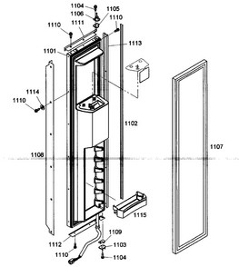 Door Assy 2 Diagram and Parts List for KBUDT4875E 01 Thermador Refrigerator