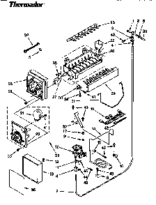 Ice Maker Diagram and Parts List for TSS36DAW-06  Thermador Refrigerator