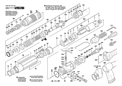 Section 1 Diagram and Parts List for 0607454233  Bosch Screwdriver