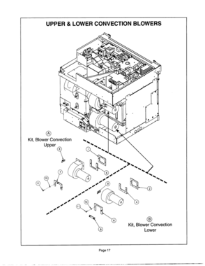 16 - UPPER & LOWER CONVECTION BLOWERS Diagram and Parts List for CJ302UW  Bosch Range