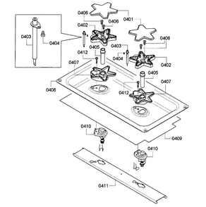 Burners-12" Diagram and Parts List for PRD486GDHC 10 Thermador Range