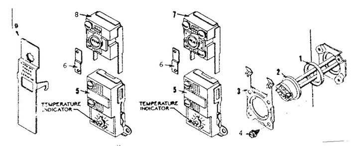 Control And Element Group Diagram and Parts List for 153321150  Kenmore Water Heater