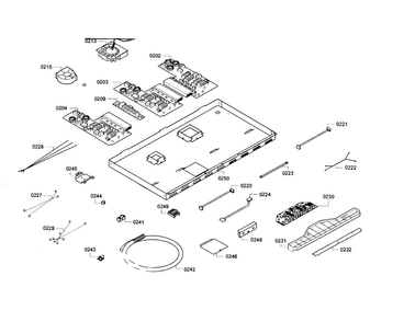 Pcb Assy Diagram and Parts List for NIT5666UC 01 Bosch Cooktop