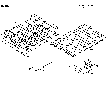 Shelfs Diagram and Parts List for HIIP054U 05 Bosch Range