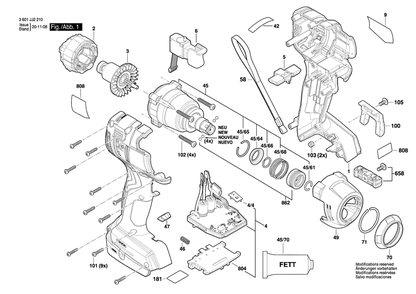 Part Location Diagram of 0618800045 Bosch Tool RETAINING RING