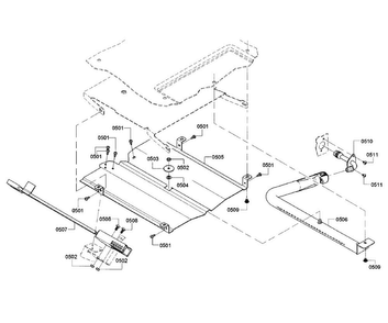 Burner Asy Diagram and Parts List for HGIP054UC 05 Bosch Range