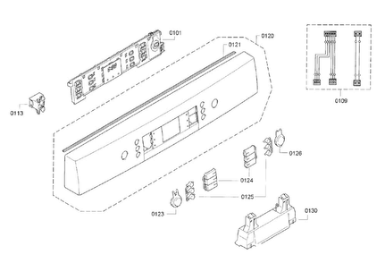 Control Panel Diagram and Parts List for SGE63E15UC 93 Bosch Dishwasher