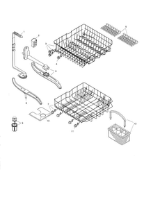 Racks Diagram and Parts List for SHU4036UC 06 Bosch Dishwasher