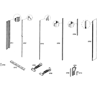 Trim Assy Diagram and Parts List for T36IT71NNP 12 Thermador Refrigerator