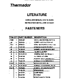 Section 3 Diagram and Parts List for CVS45RB  Thermador Range Hood