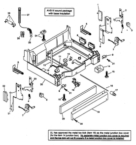 Base Diagram and Parts List for SHX99B06UC 14 Bosch Dishwasher