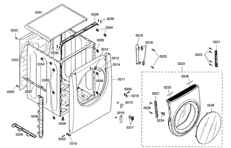 Part Location Diagram of 00246083 Bosch Door