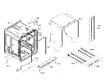 Tub/trim Diagram and Parts List for SHX863WD5N 10 Bosch Dishwasher