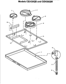 Models Ceh30qb And Ceh30qw Diagram and Parts List for CEH365Q  Thermador Cooktop